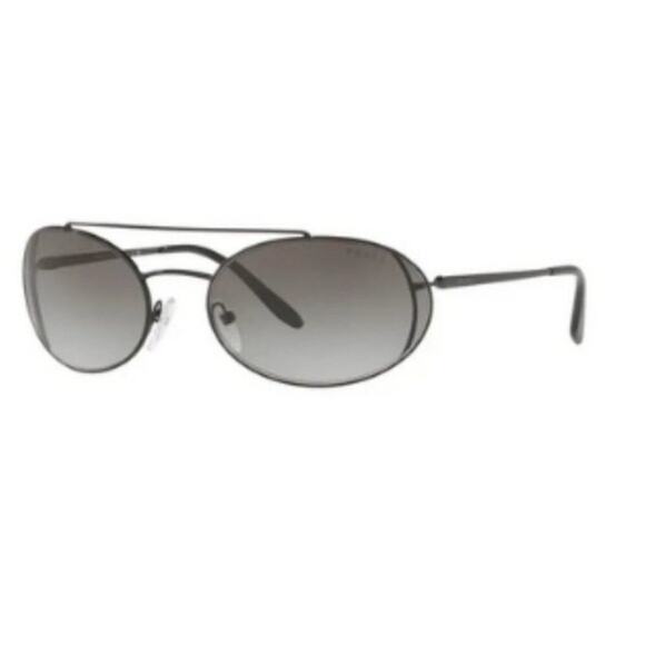 Prada 61mm Oval Sunglasses Black - Picture 1 of 12